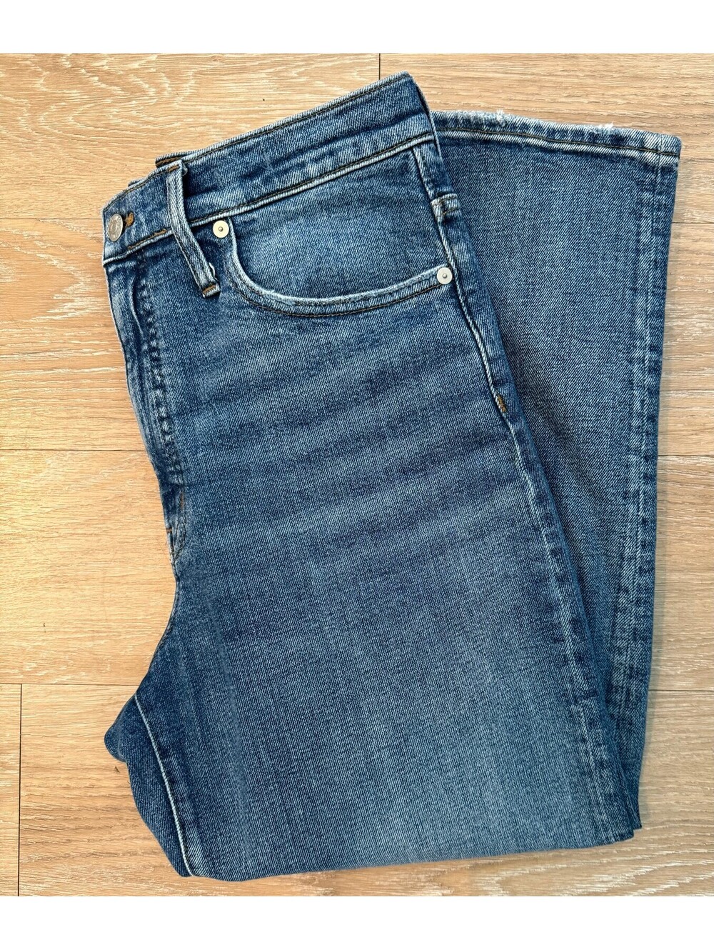 Madewell Slim Wide-Leg Crop Jeans Size 30 - Picture 2 of 9